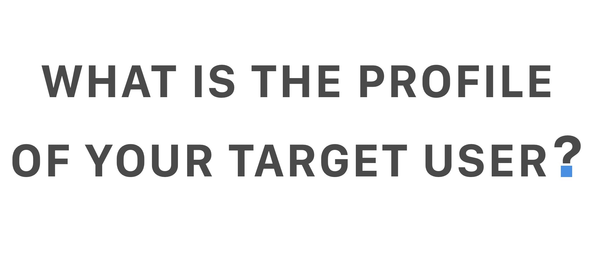 What is the profile of your target user?